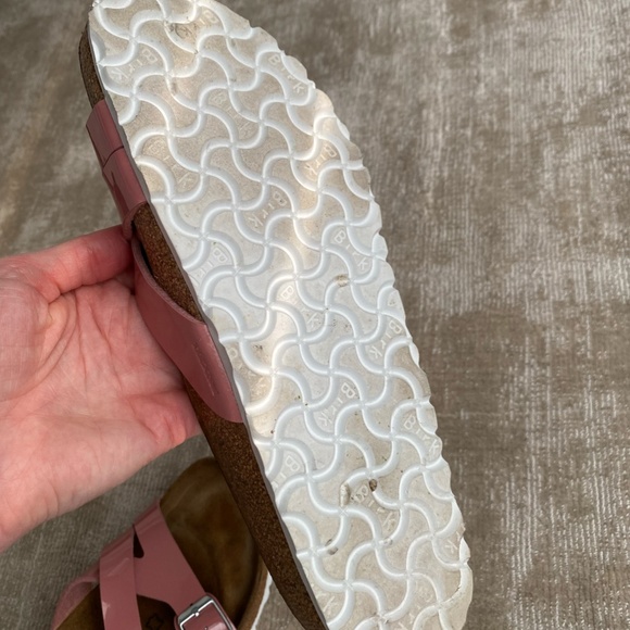 Birkenstock Yao Patent Coral Peach Sandals 40 - Picture 4 of 7